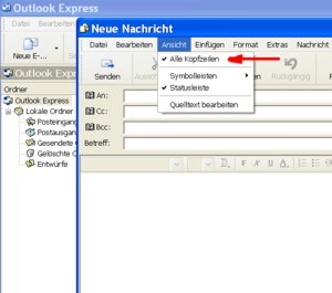 Outlook Express nur eine Adresse sichtbar