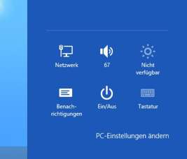 Charm Einstellungen unterer Bereich
