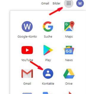 Google Konto Kontakte