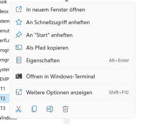 Windows 11 Kontextmenü